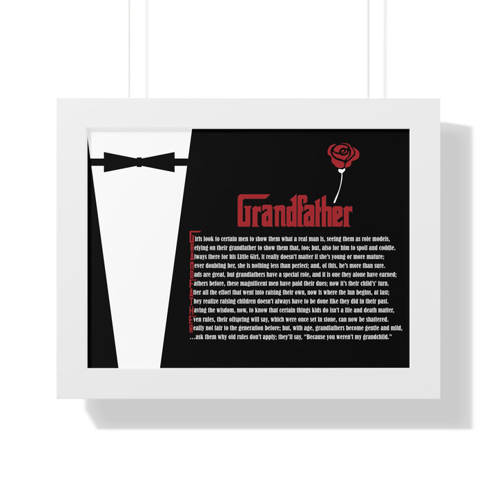 It's Just a Phrase "Grandfather" Framed Acrostic Poem Print