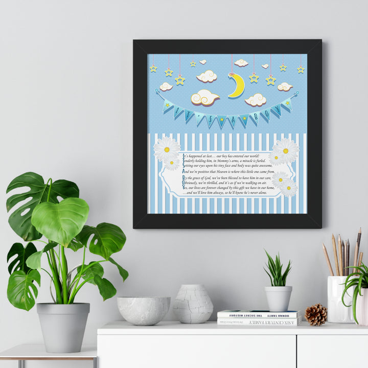 Baby Steps "It's a Boy" Framed Print Collection - No Personalization