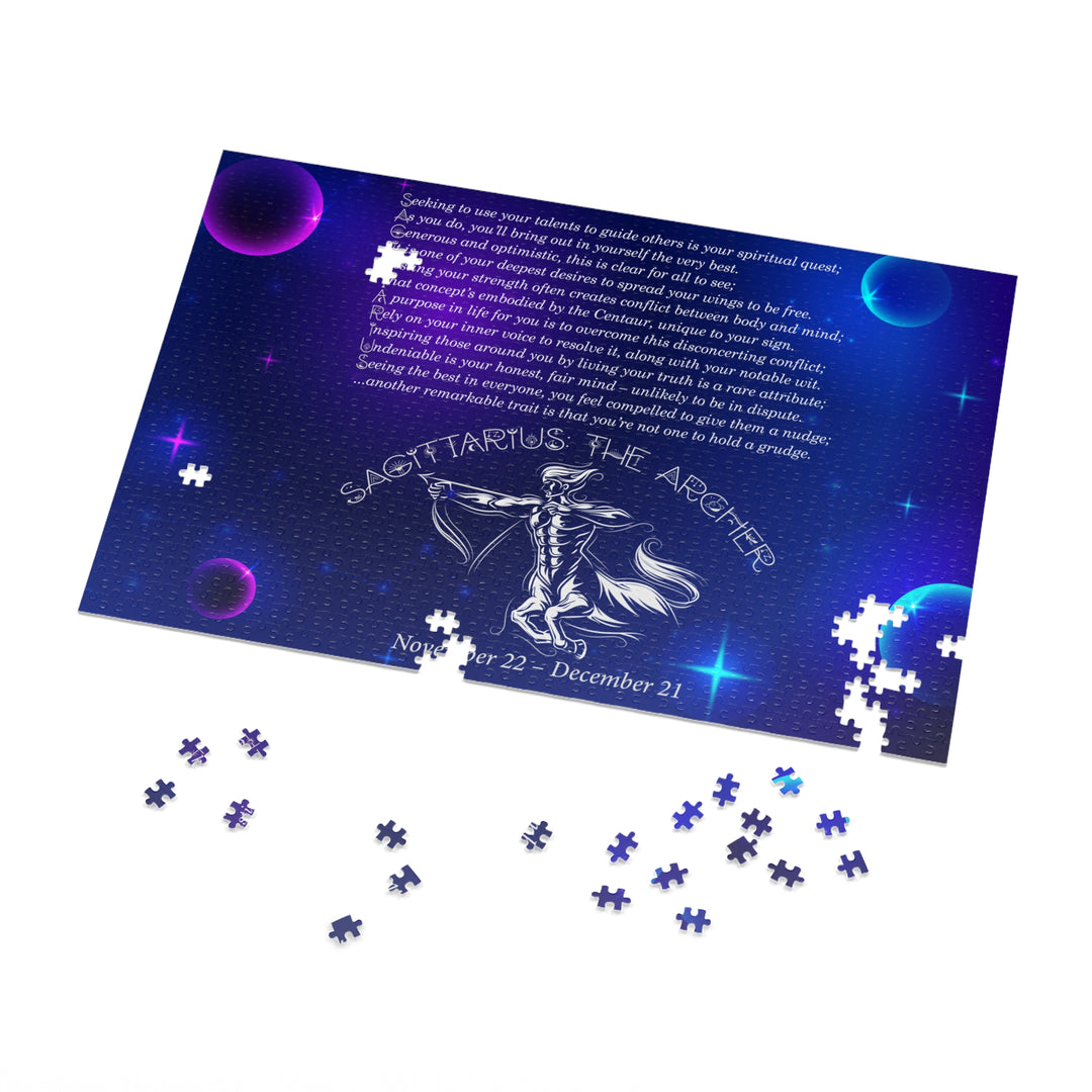 Sagittarius Acrostic Poem Puzzle - Tin Box