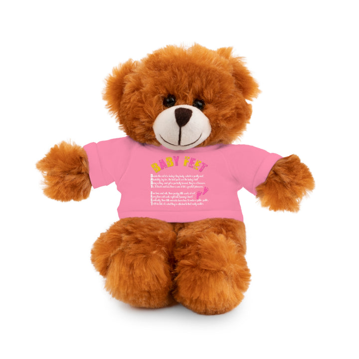 Baby Steps Stuffed Animals with Tee - Baby Feet - Pink Footprints