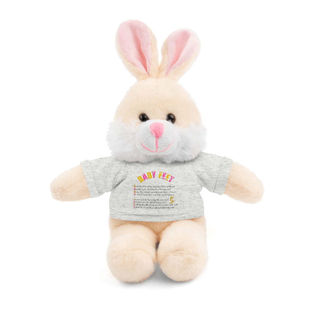 Baby Feet Acrostic Poem Stuffed Animals with Tee - Baby Feet - Gold Footprints