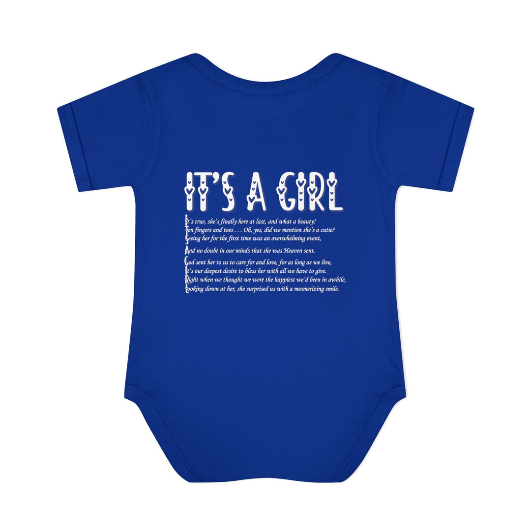 It's a Girl Acrostic Poem Baby Bodysuit - Baby Elephant