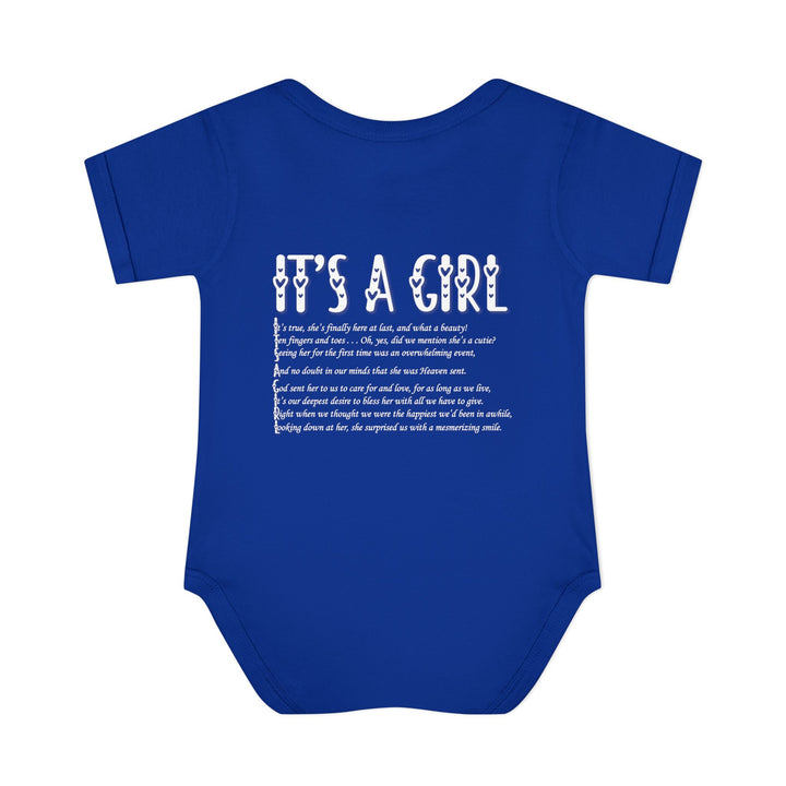 It's a Girl Acrostic Poem Baby Bodysuit - Baby Elephant