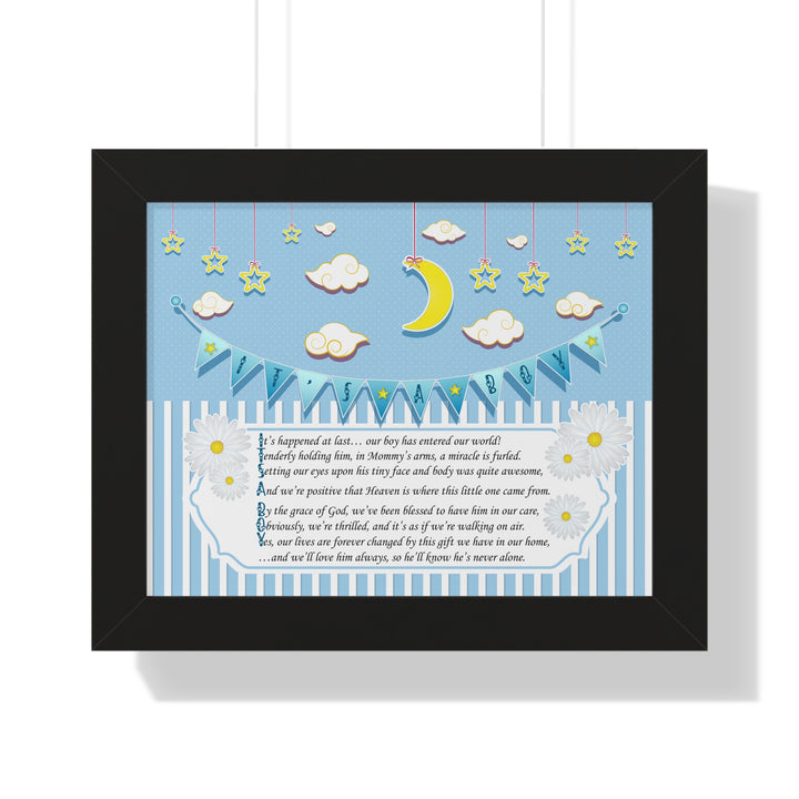 Baby Steps "It's a Boy" Framed Print Collection - No Personalization