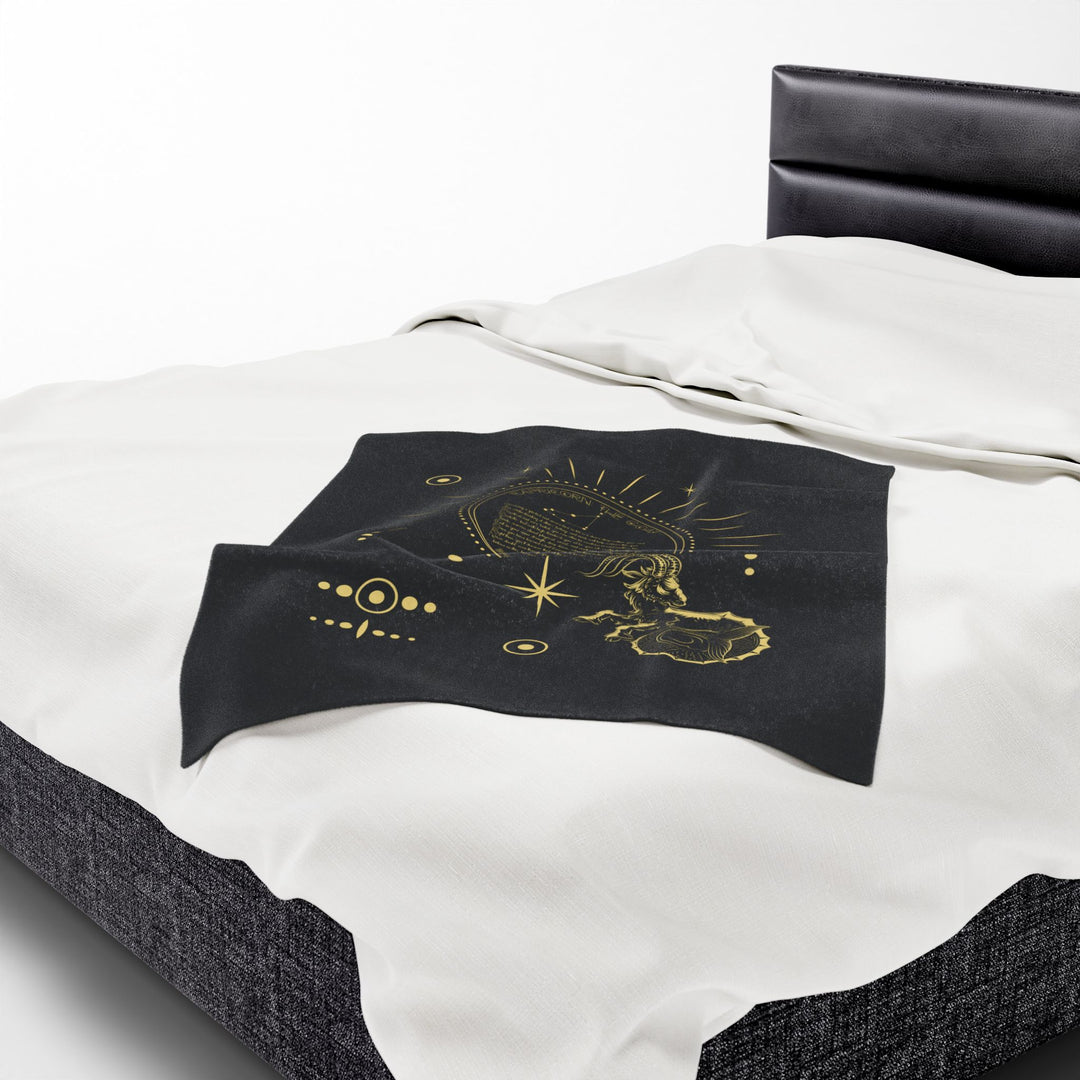 Capricorn Acrostic Poem Velveteen Blanket