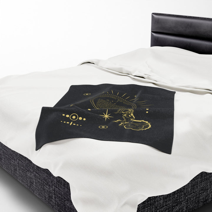 Capricorn Acrostic Poem Velveteen Blanket