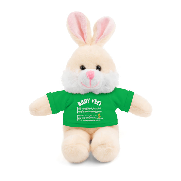 Baby Feet Acrostic Poem Stuffed Animals with Tee - Baby Feet - Gold Footprints