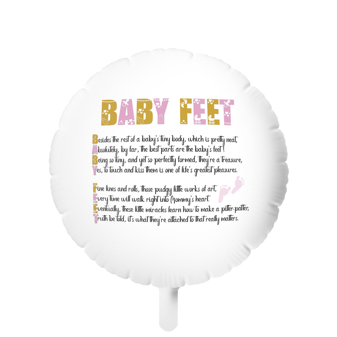 Baby Feet Acrostic Poem Helium Balloon