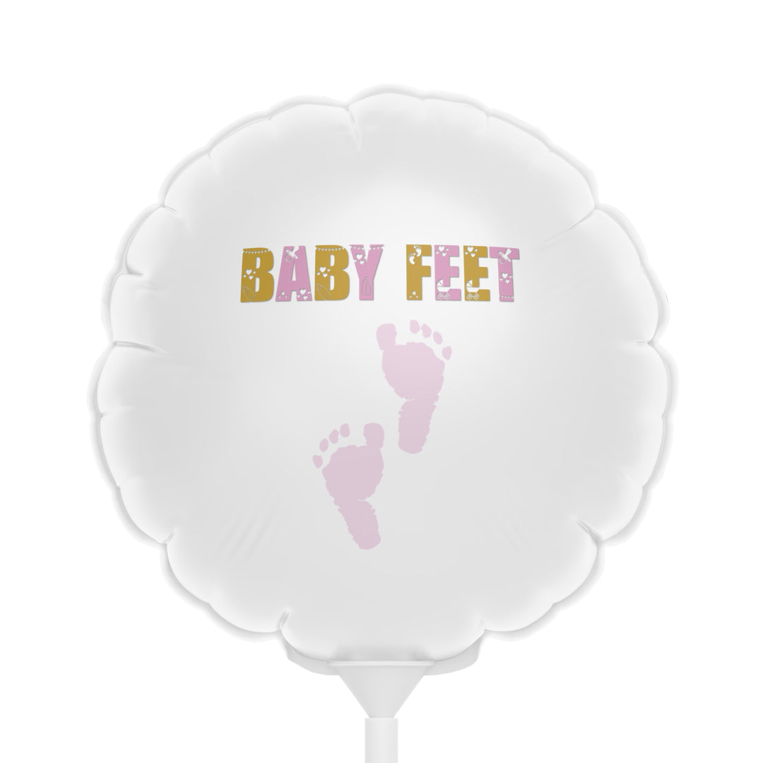 6” “Baby Feet" Heart-Shaped Baby Shower Balloons