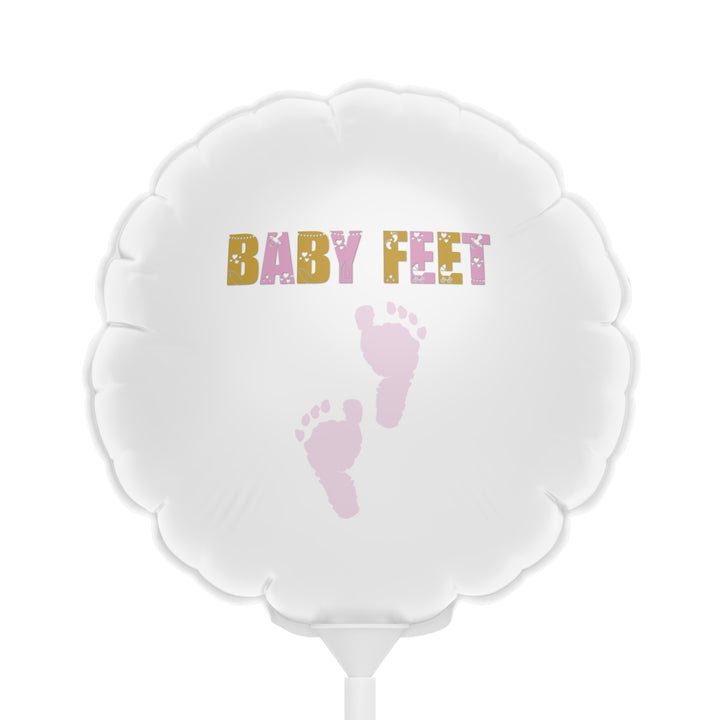 6” “Baby Feet" Heart-Shaped Baby Shower Balloons