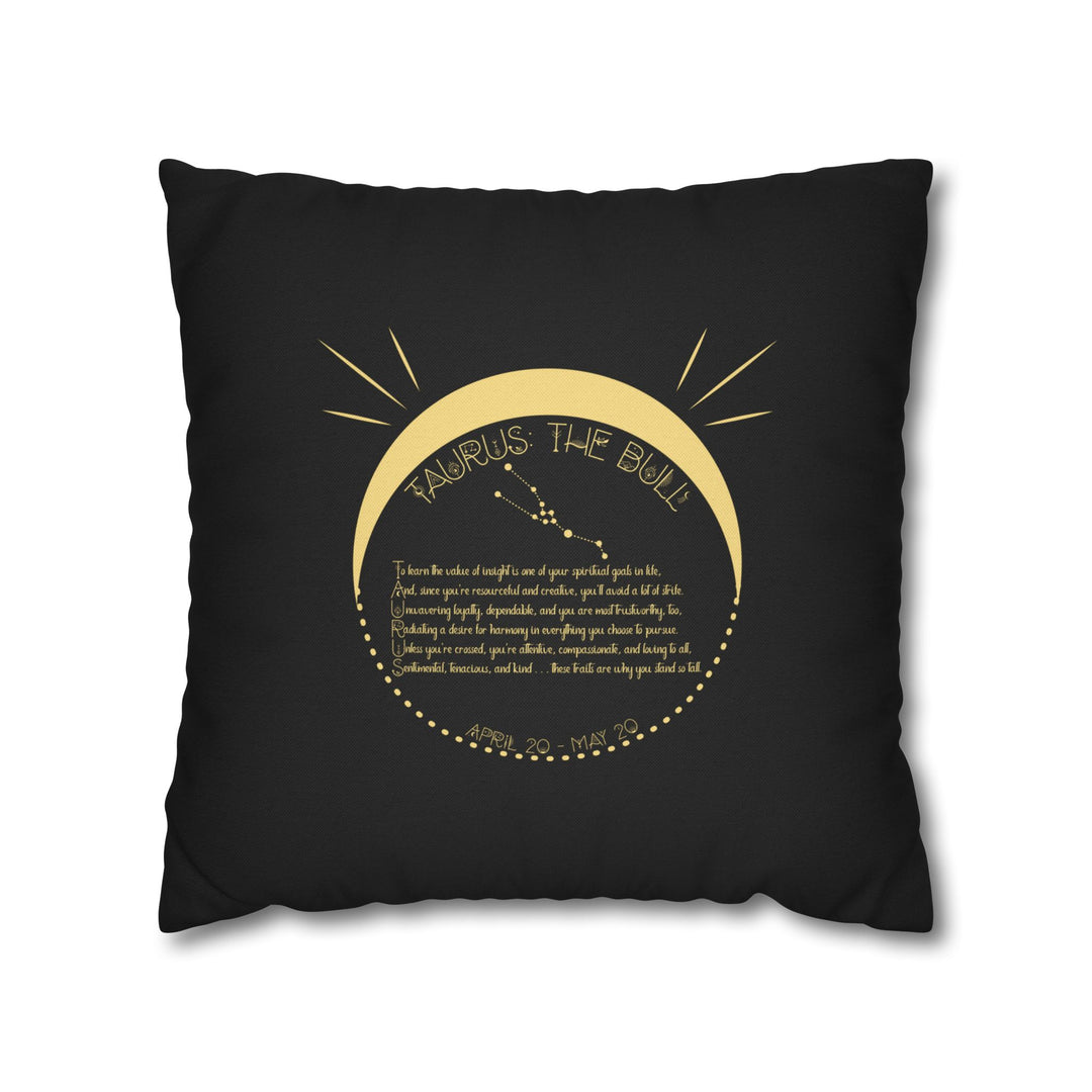 Taurus Acrostic Poem Pillow Cover