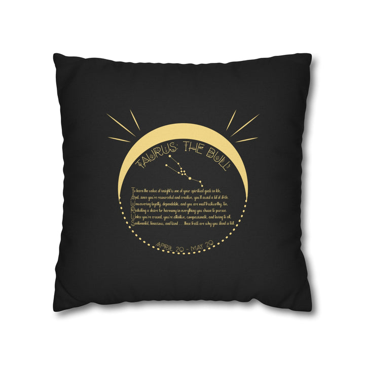 Taurus Acrostic Poem Pillow Cover