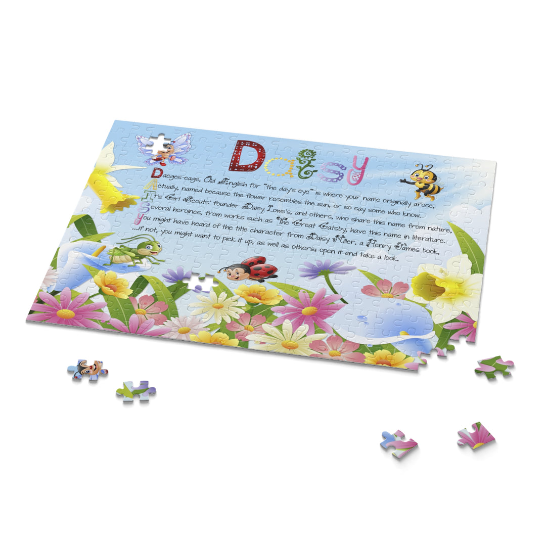 Namesakes Acrostic Name Poem Puzzle - Flowers and Insect Design