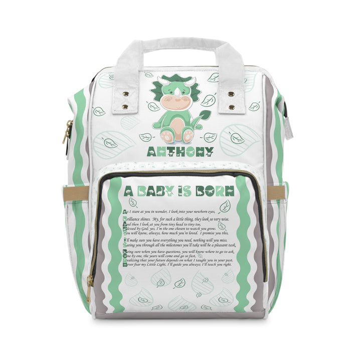 A Baby Is Born Acrostic Poem Multifunctional Diaper Backpack - Deer - Personalized