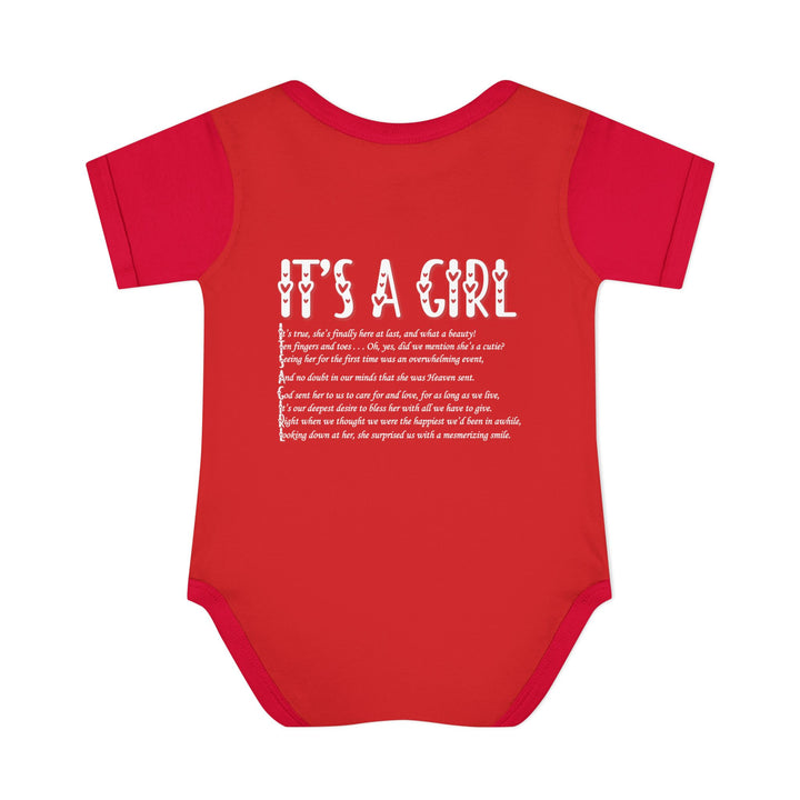 It's a Girl Acrostic Poem Baby Bodysuit - Baby Elephant