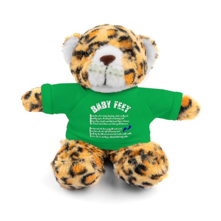 Baby Steps Stuffed Animals with Tee - Baby Feet - Blue Footprints