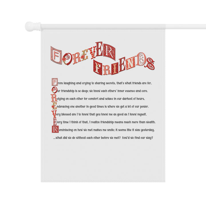 Friends Forever Acrostic Poem outdoor/Garden Banner - Camo