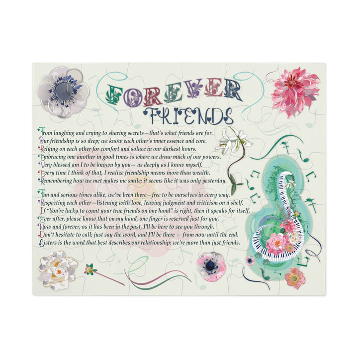 Forever Friends Acrostic Poem Puzzle - Musical - Tin Box