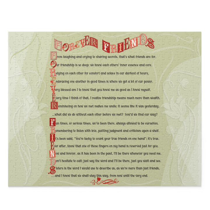 It's Just a Phrase "Forever Friends" Acrostic Jigsaw Puzzle - Subtle Floral