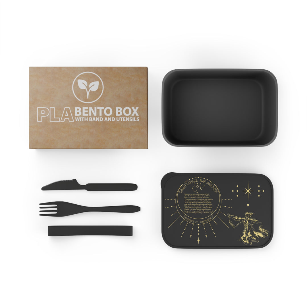 Sagittarius Acrostic Poem Bento Lunch Box - Black
