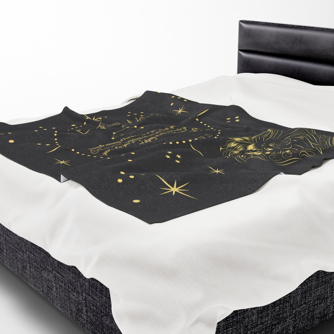 Leo Acrostic Poem Velveteen Plush Blanket