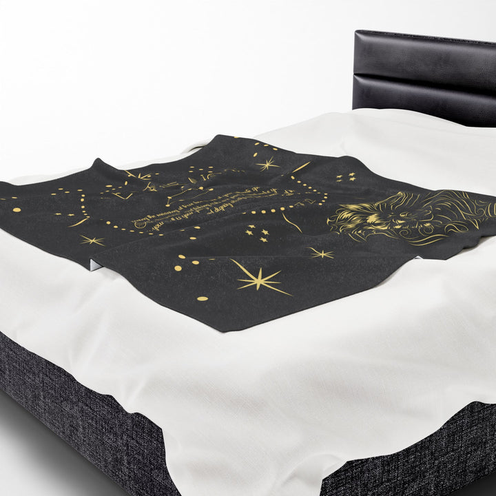 Leo Acrostic Poem Velveteen Plush Blanket