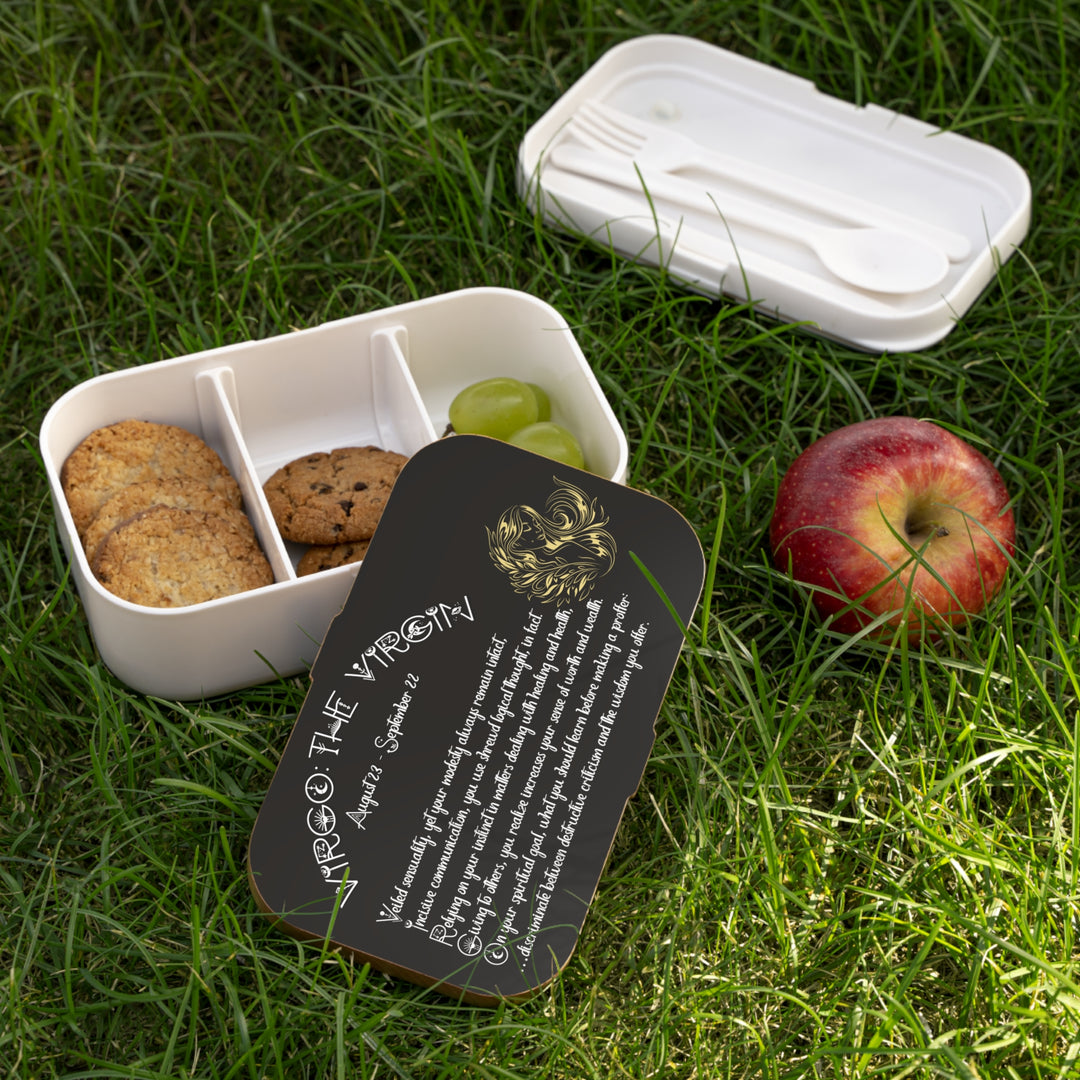Virgo Acrostic Poem Bento Lunch Box - Wooden Lid