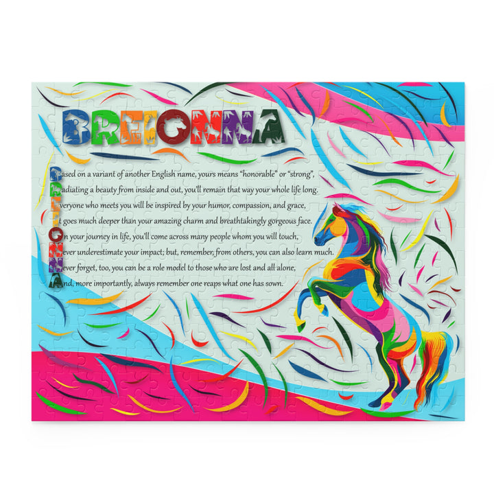 Namesakes, Personalized Acrostic Name Puzzle - Vibrant Horse Design
