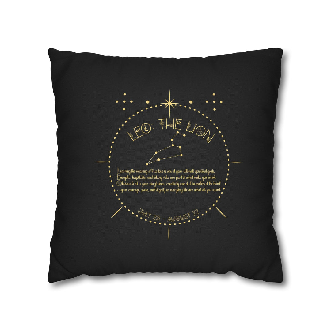 Leo Acrostic Poem Pillow Cover