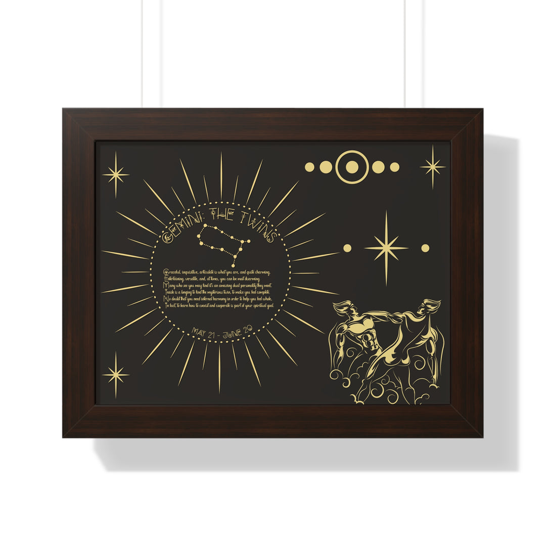 Gemini Framed Acrostic Poem Print