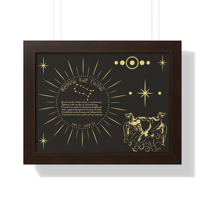 Gemini Framed Acrostic Poem Print