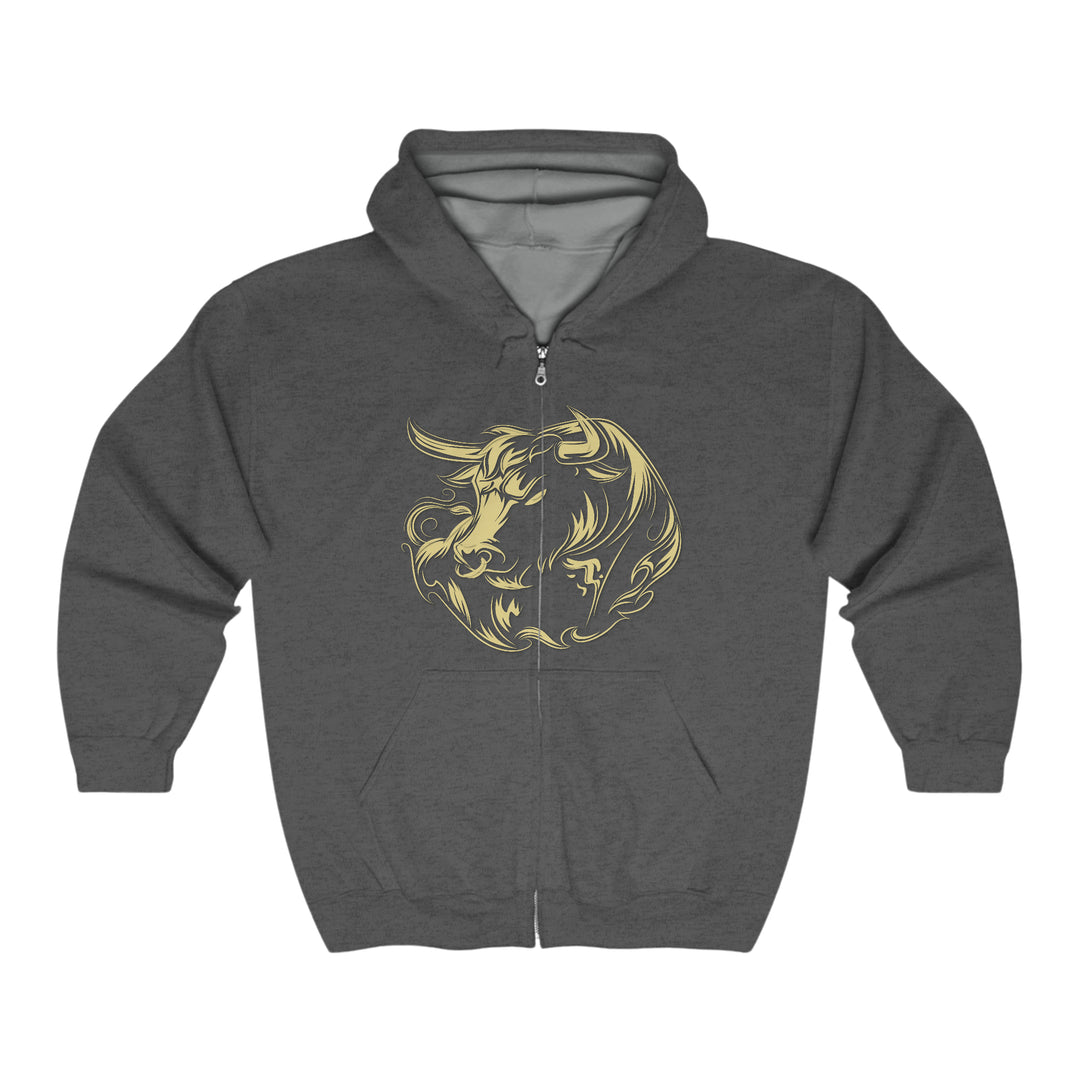 Written in the Stars Unisex Full Zip Hooded Sweatshirt - Taurus