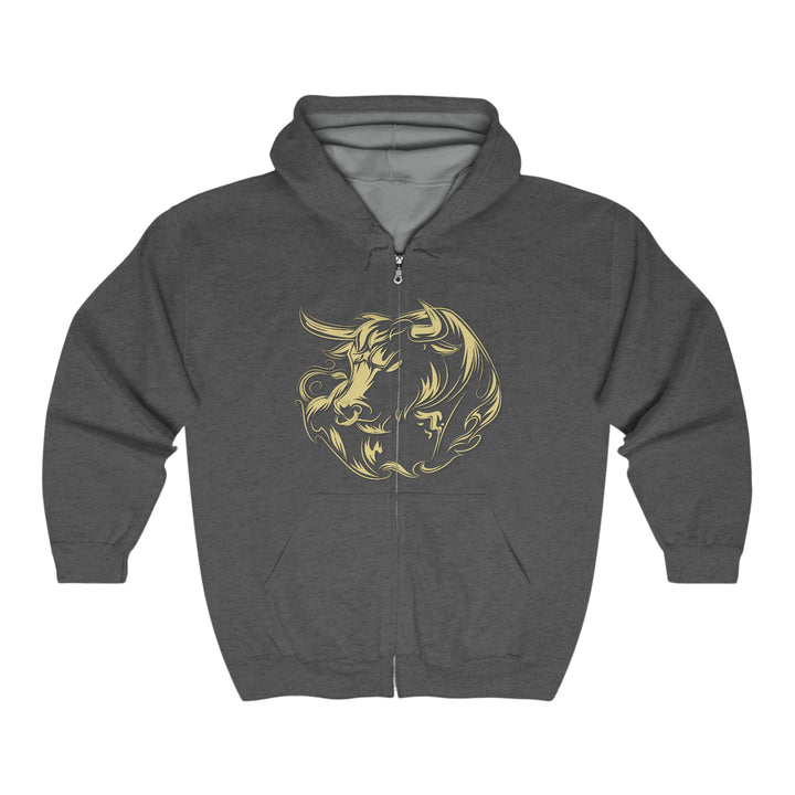 Written in the Stars Unisex Full Zip Hooded Sweatshirt - Taurus