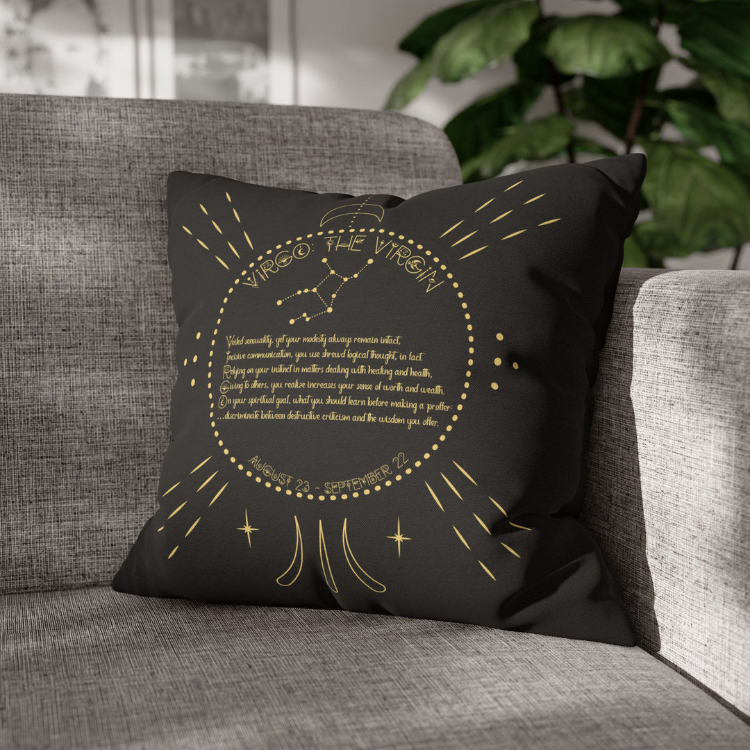 Virgo Acrostic Poem Pillow Cover