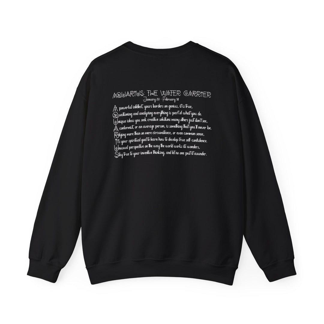 Aquarius Acrostic Poem Astrology Sweatshirt - Unisex