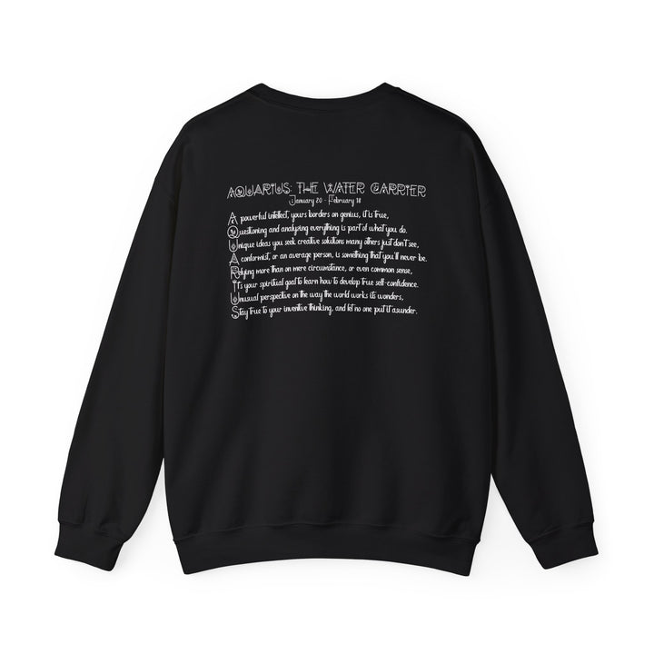 Aquarius Acrostic Poem Astrology Sweatshirt - Unisex