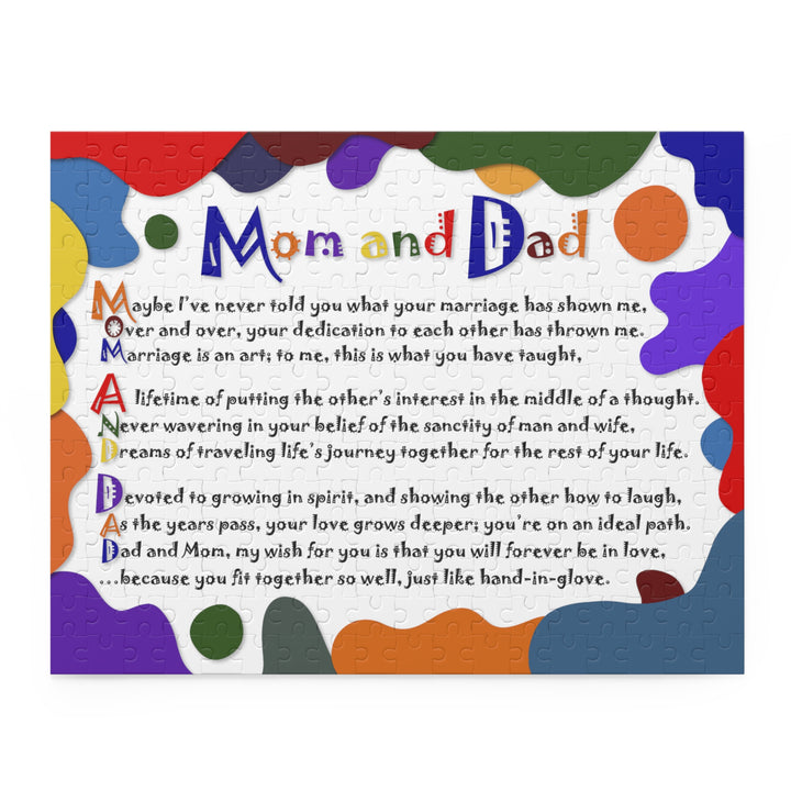 It's Just a Phrase "Mom and Dad" Acrostic Poem Jigsaw Puzzle