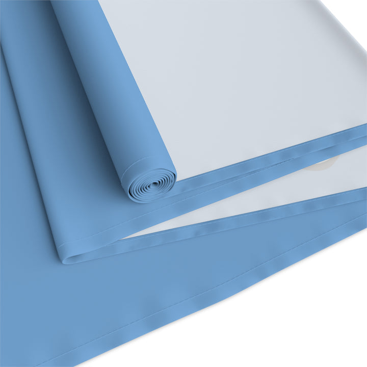 “A Baby is Born” Table Runner - Baby Items Font - Blue - No Personalization