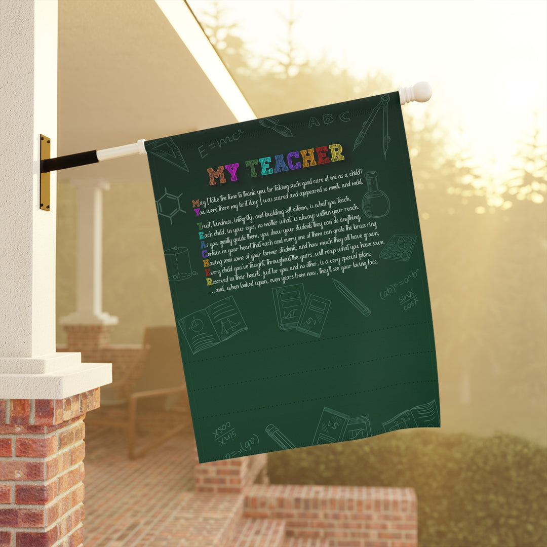CHANGE GRAPHIC My Teacher  Acrostic Poem outdoor/Garden Banner