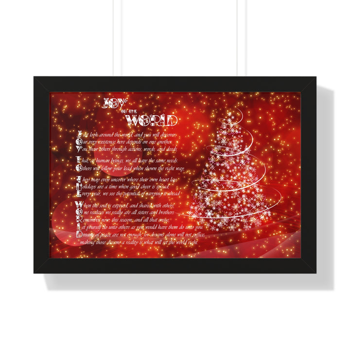 It's Just a Phrase "Joy to the World" Framed Acrostic Poem Print