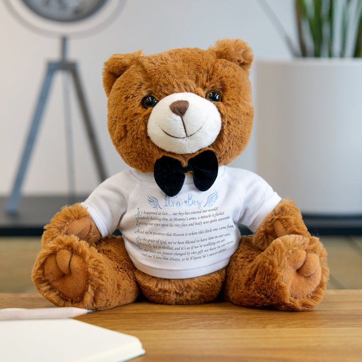 Baby Steps Teddy Bear with T-Shirt - It's a Boy