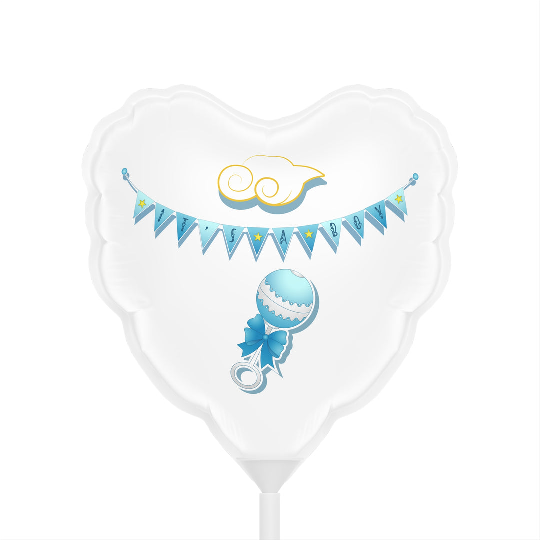 6” “It’s a Boy" Acrostic Poem Heart-Shaped Baby Shower Balloons - Personalized Add name!