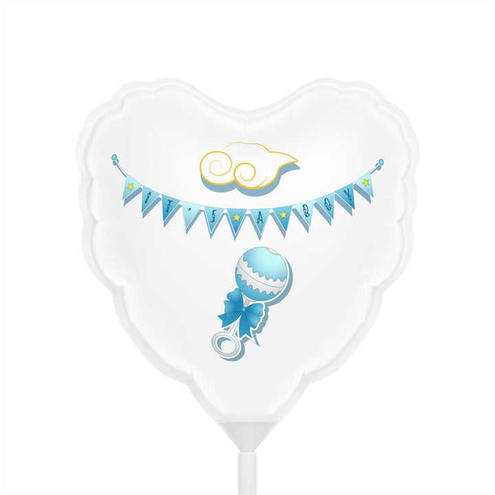 6” “It’s a Boy" Acrostic Poem Heart-Shaped Baby Shower Balloons - Personalized Add name!