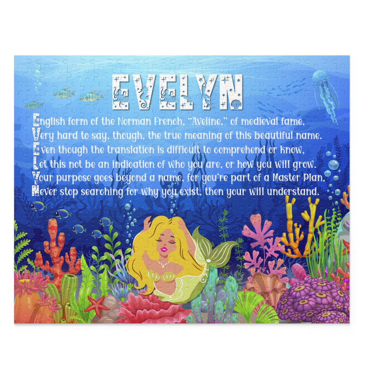Namesakes Personalized Acrostic Name Poem Jigsaw Puzzle - Mermaid - Gold Hair