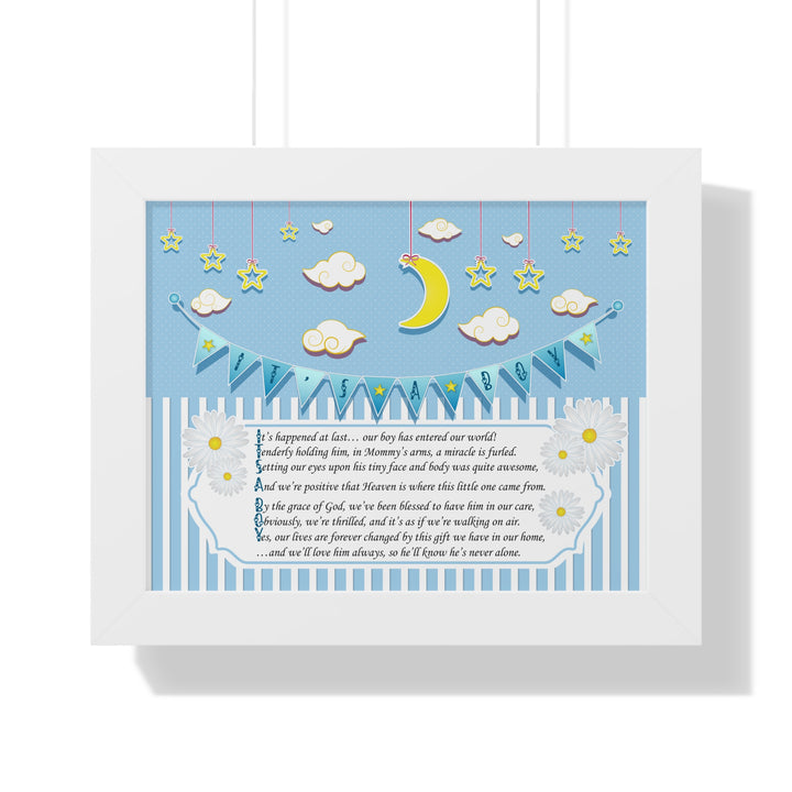 Baby Steps "It's a Boy" Framed Print Collection - No Personalization