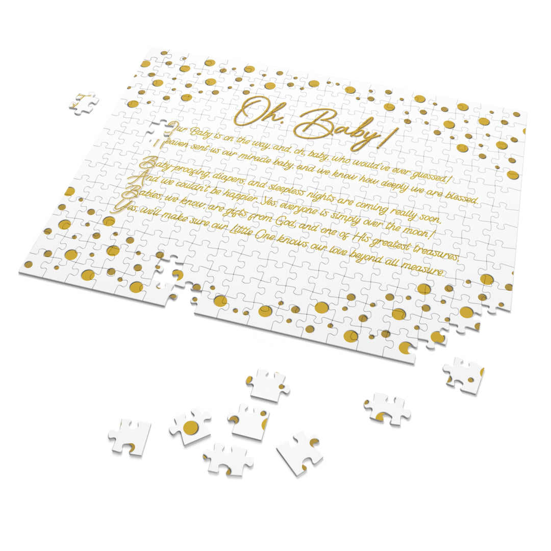 Oh, Baby! Acrostic Poem Jigsaw Puzzle - No Personalization - Tin Box