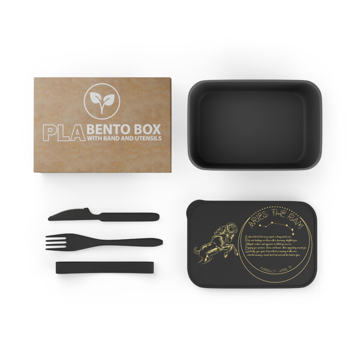 Aries Acrostic Poem Bento Lunch Box - Black