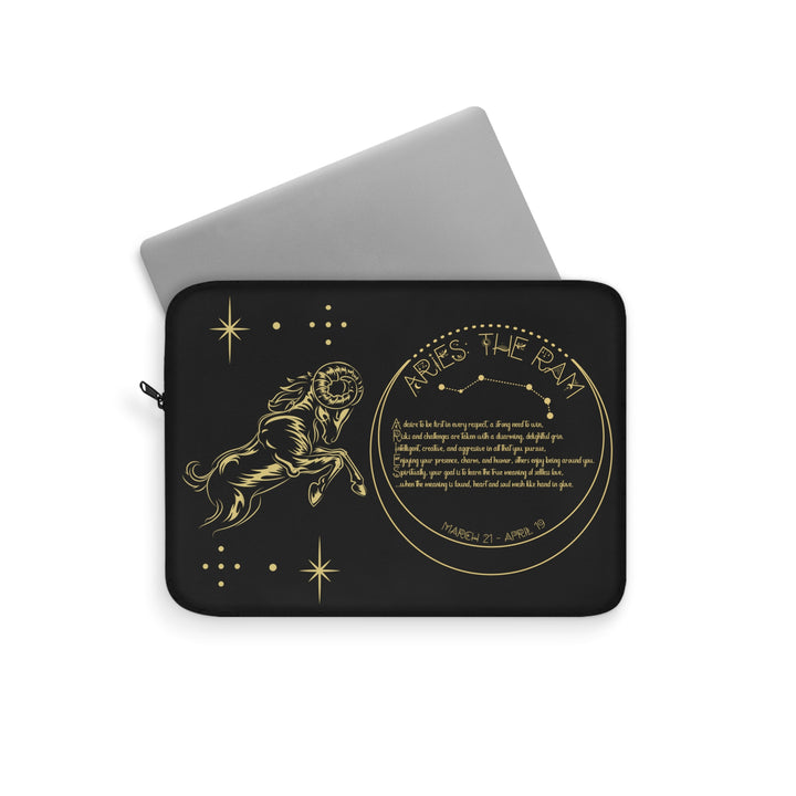 Aries Acrostic Poem Laptop Sleeve