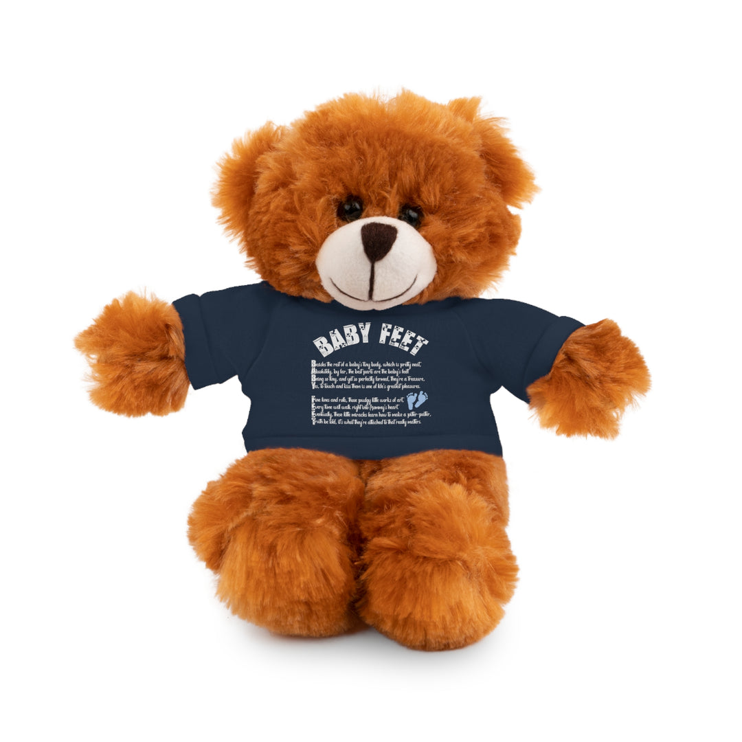 Baby Steps Stuffed Animals with Tee - Baby Feet - Blue Footprints