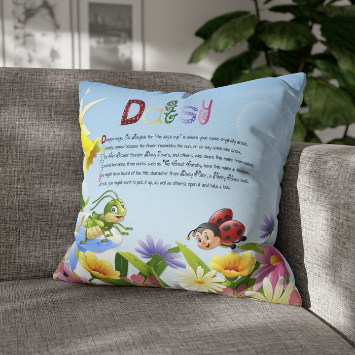 Namesakes Pillow Case Cover with Acrostic Poem Spelling Out a Name